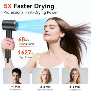 rizzdeek 500m negative ion hair dryer 180,000 rpm high speed brushless motor