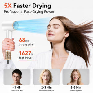 rizzdeek 180k rpm high speed brushless blow dryer 500m negative ions