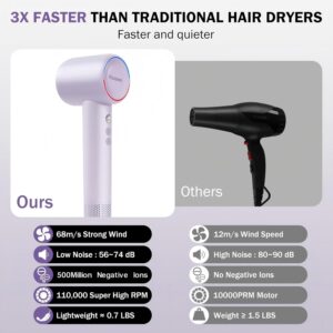 rizzdeek 110,000 rpm high speed brushless dryer 500m negative ions