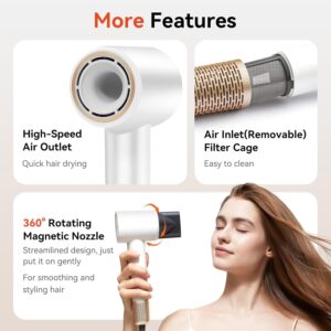 rizzdeek 110k rpm high speed brushless blow dryer 500m negative ions