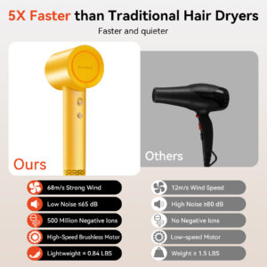 rizzdeek 11,000 rpm high speed brushless hair dryer fast drying & frizz free