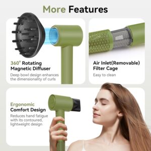 rizzdeek high speed hair dryer fast drying 500 million 1627w ion blow dryer