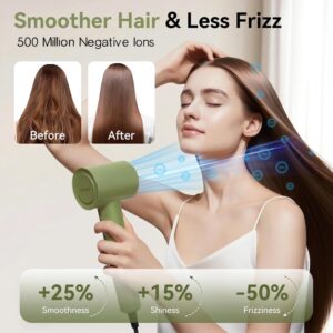 rizzdeek high speed hair dryer fast drying 500 million 1627w ion blow dryer